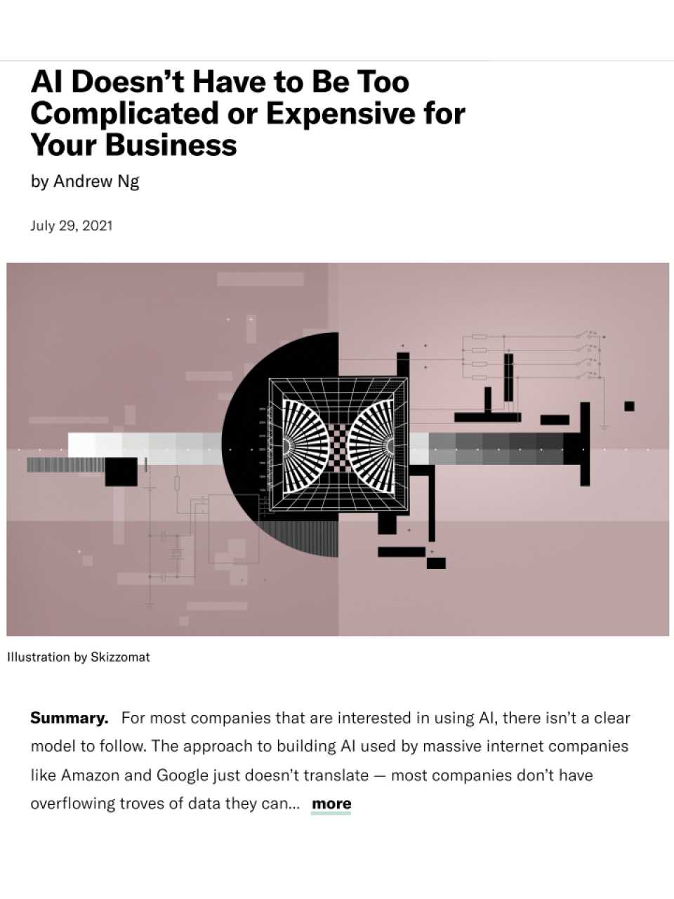 AI Doesn’t Have to Be Too Complicated or Expensive for Your Business