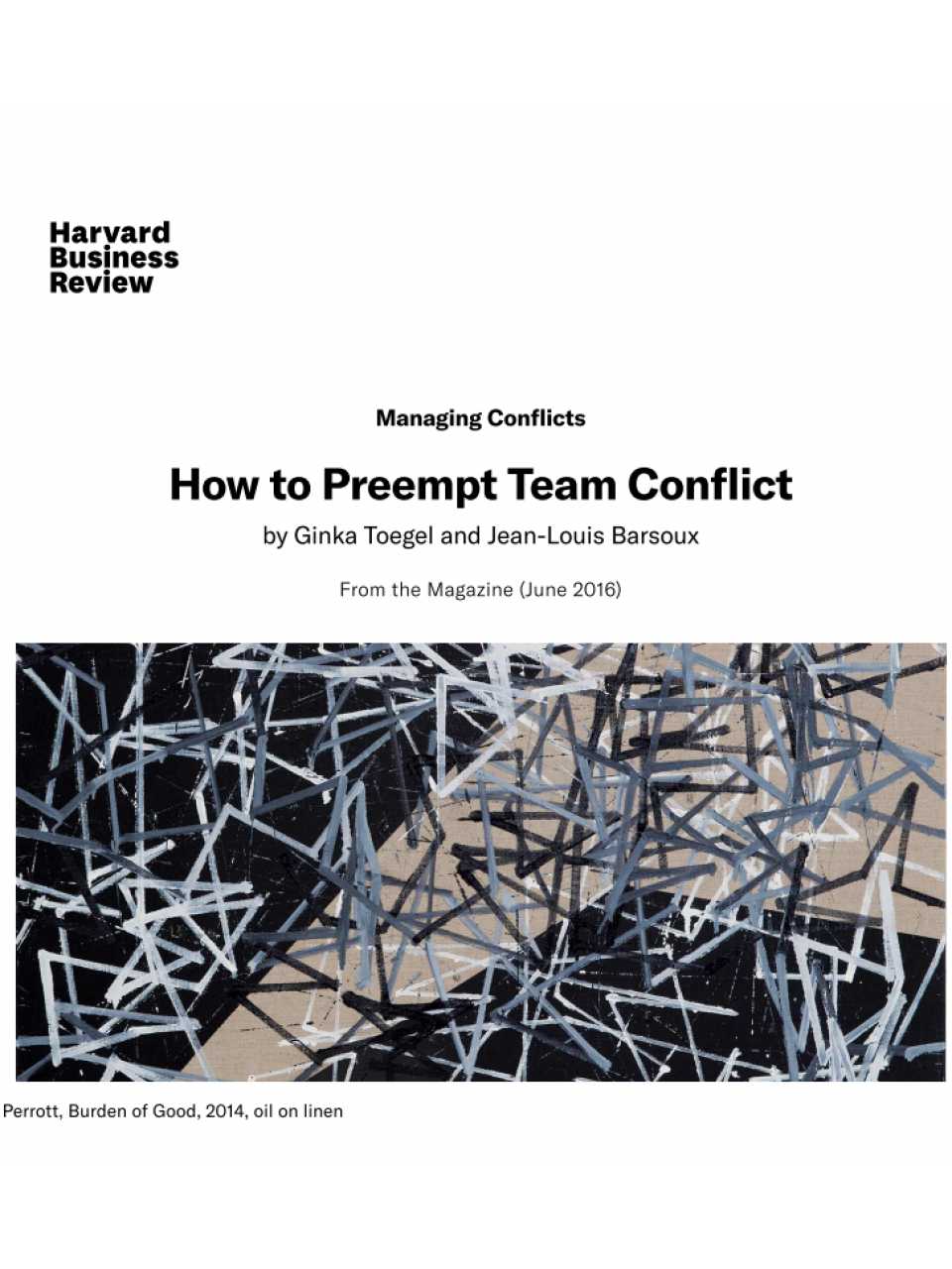 How to Preempt Team Conflict