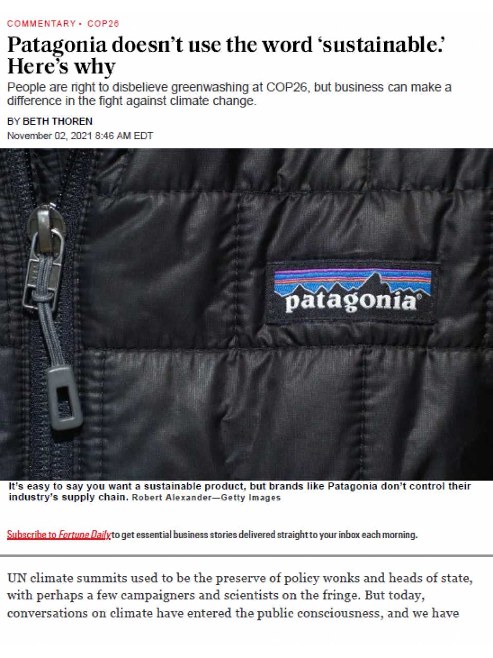 Patagonia doesn’t use the word ‘sustainable.’ Here’s why