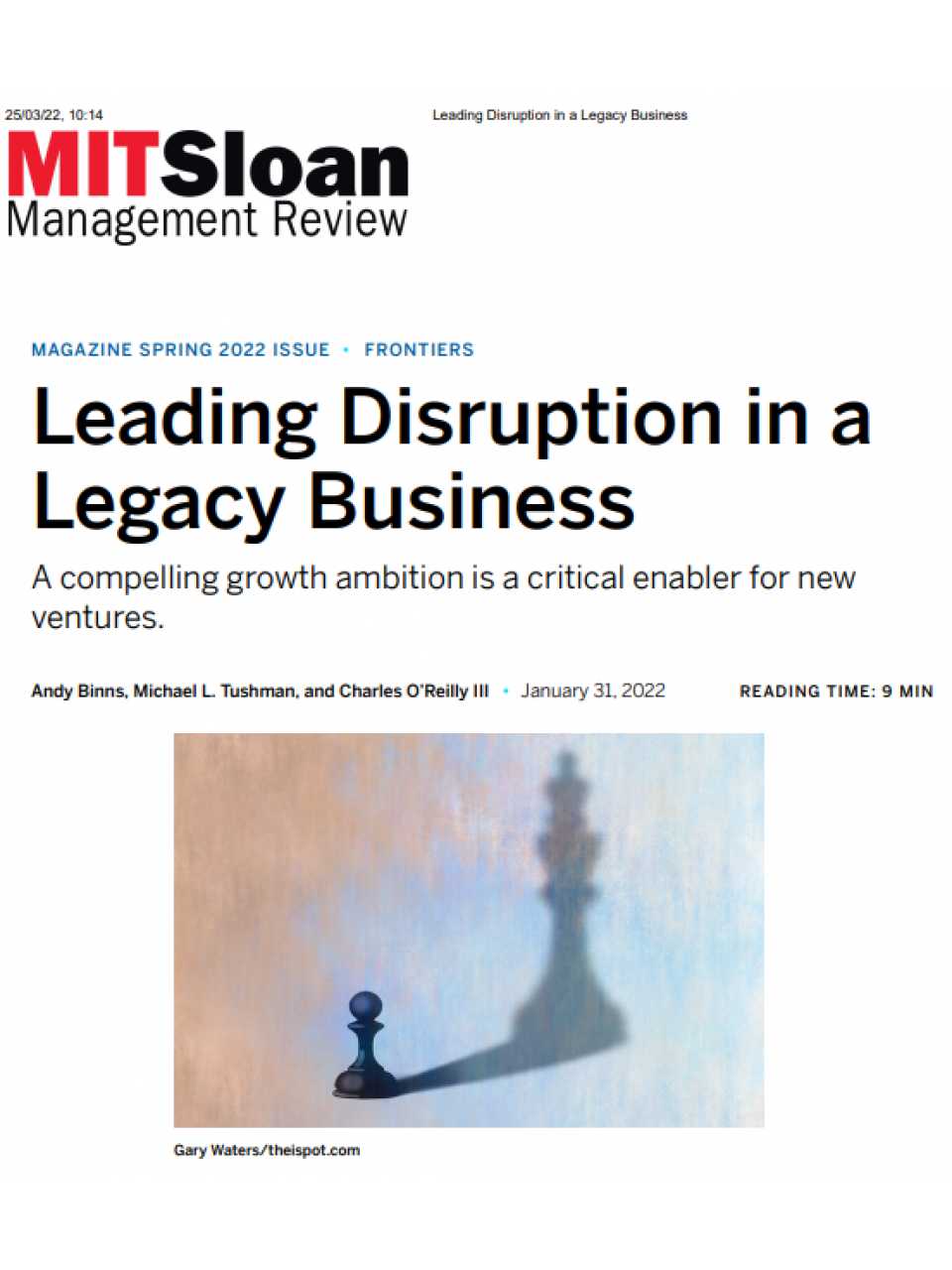Leading Disruption in a Legacy Business