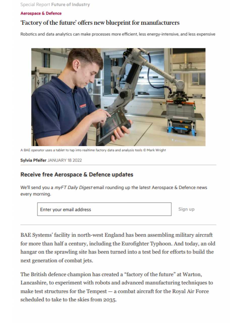 ‘Factory of the future’ offers new blueprint for manufacturers