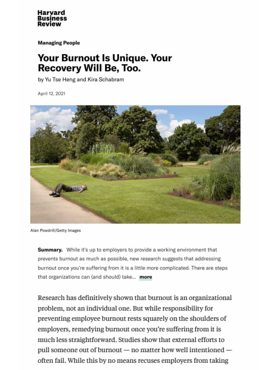 Your Burnout Is Unique. Your Recovery Will Be, Too.