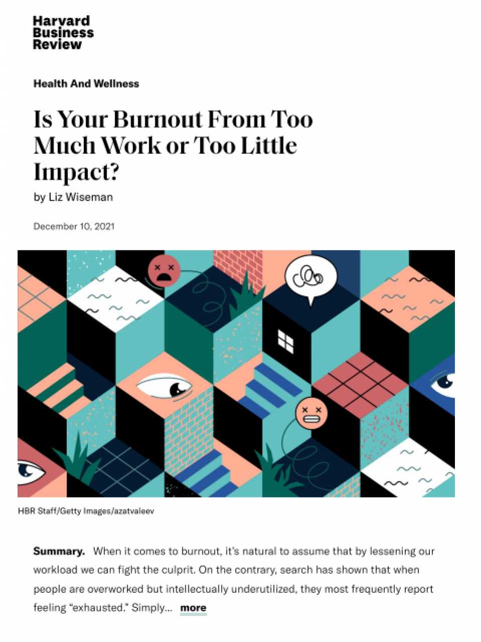 Is Your Burnout From Too Much Work or Too Little Impact?
