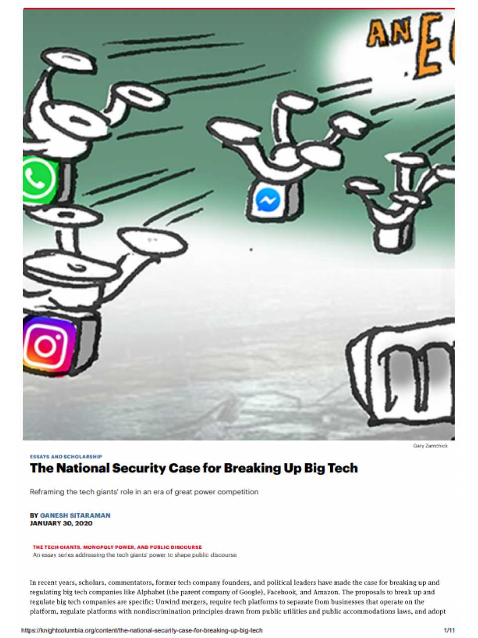The National Security Case for Breaking Up Big Tech