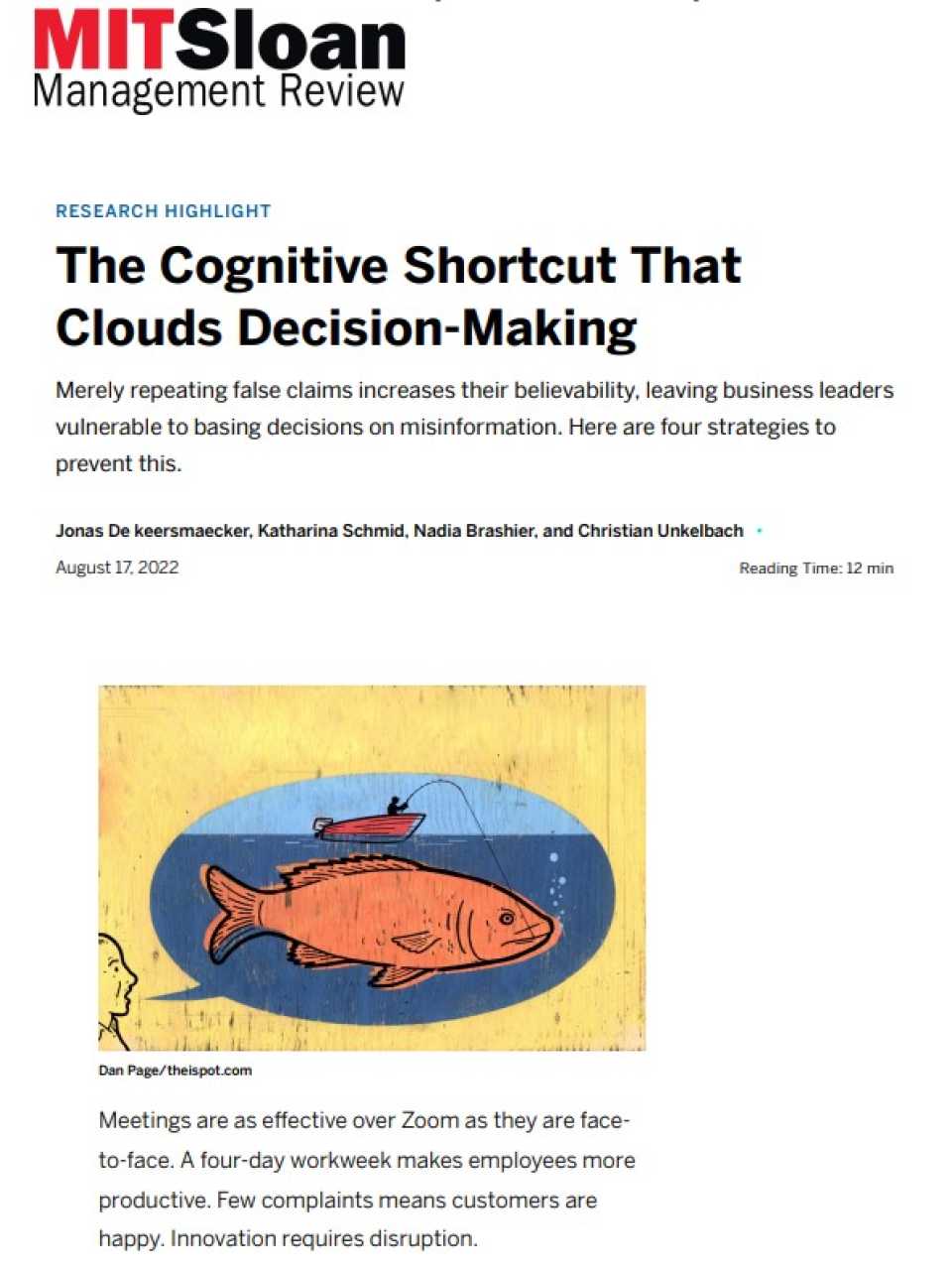 The Cognitive Shortcut That Clouds Decision-Making