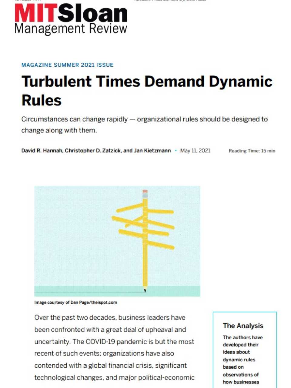 Turbulent Times Demand Dynamic Rules