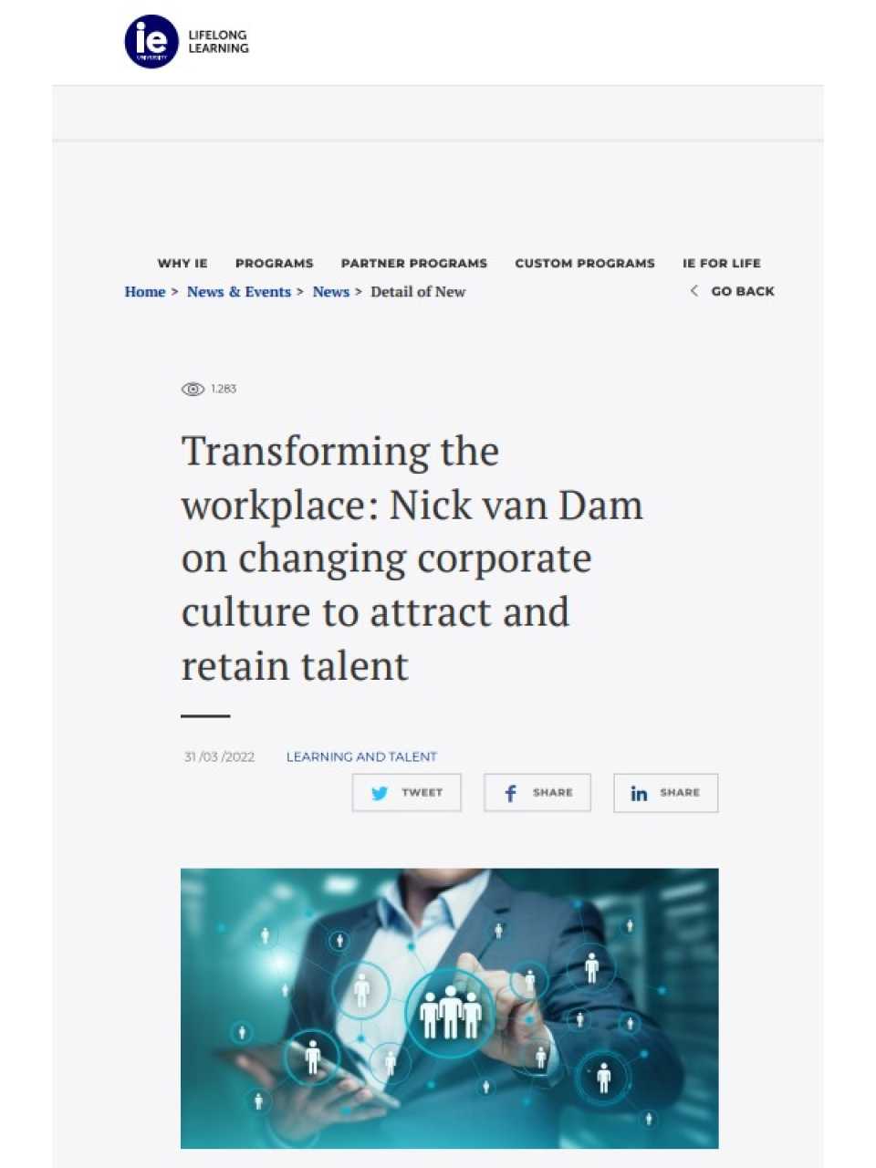 Transforming the workplace: Nick van Dam on changing corporate culture to attract and retain talent