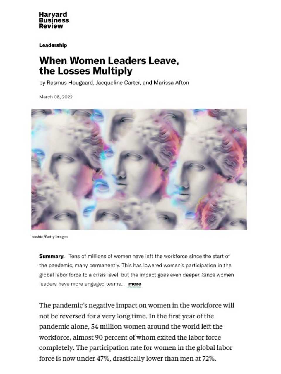 When Women Leaders Leave, the Losses Multiply