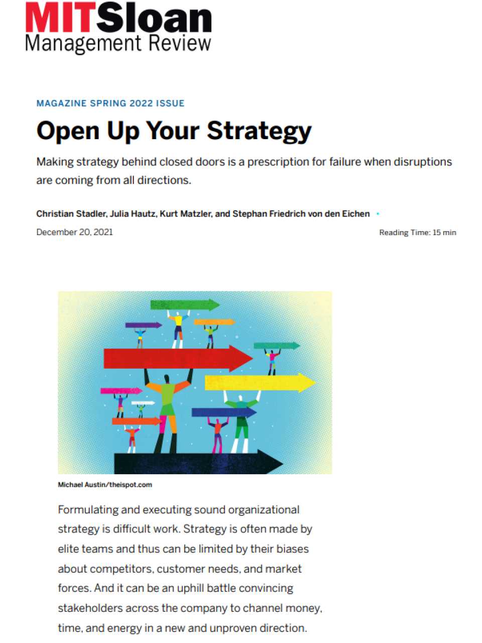 AGGIORNAMENTO PERMANENTEIN PRESENZA
Open strategy. Attrarre nuove idee dall’esterno per anticipare il cambiamento e creare strategie migliori