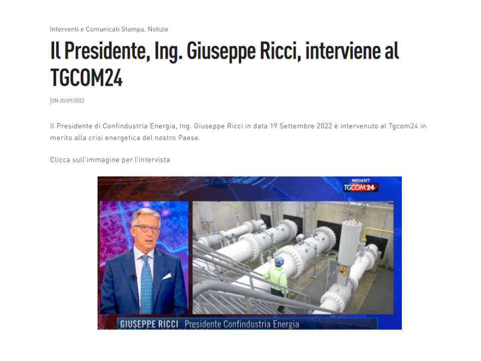 AGGIORNAMENTO PERMANENTEIN PRESENZA
Transizione energetica e industria: le incognite di un percorso ancora da tracciare