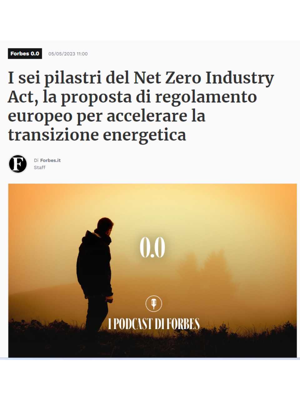 AGGIORNAMENTO PERMANENTEIN PRESENZA
Transizione energetica e industria: le incognite di un percorso ancora da tracciare