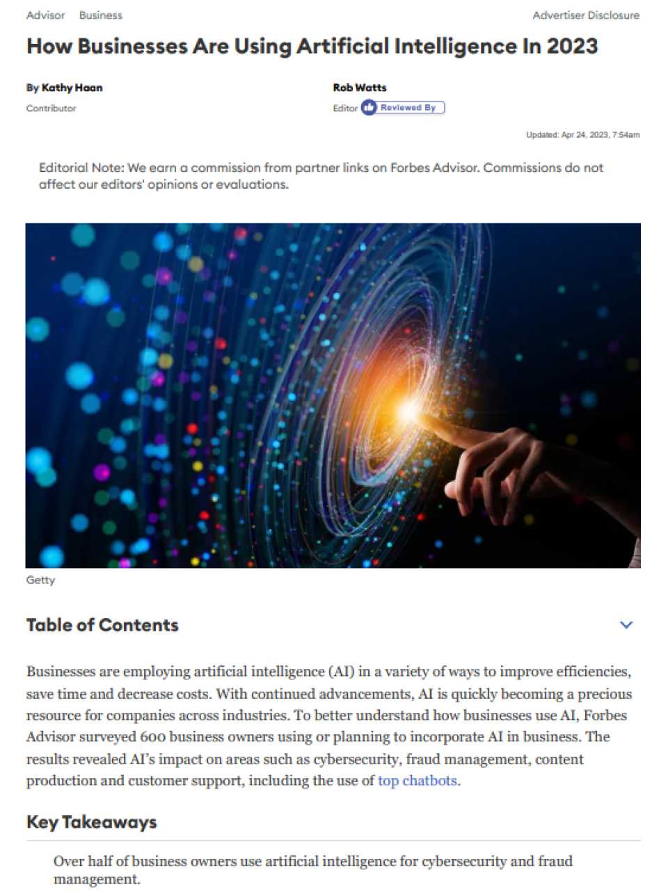 How Businesses Are Using Artificial Intelligence In 2023