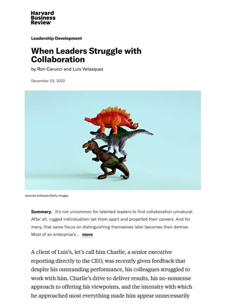 When Leaders Struggle with Collaboration