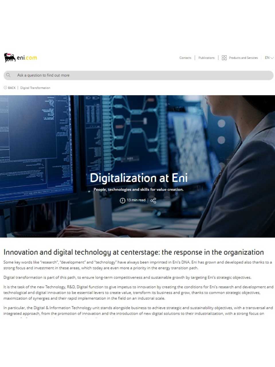 AMBROSETTI LIVEVIA WEB
Cloud ed Intelligenza Artificiale: What's Next? Il punto di vista di ENI
