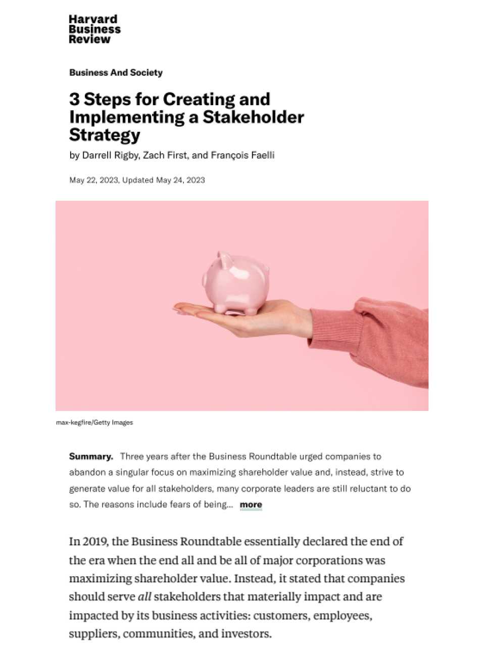 3 Steps for Creating and Implementing a Stakeholder Strategy
