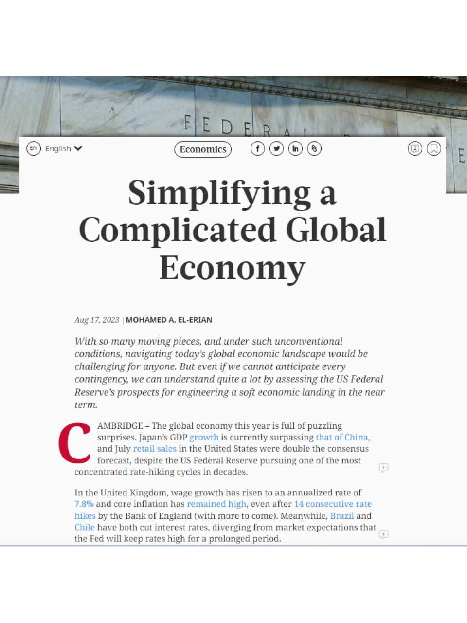 Simplifying a Complicated Global Economy