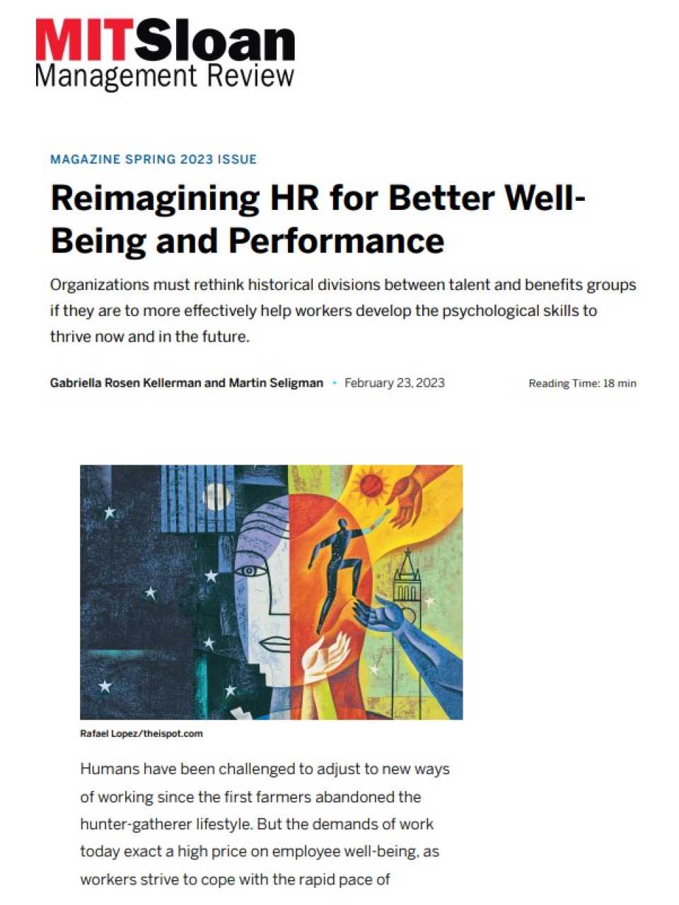 Reimagining HR for Better Well-Being and Performance