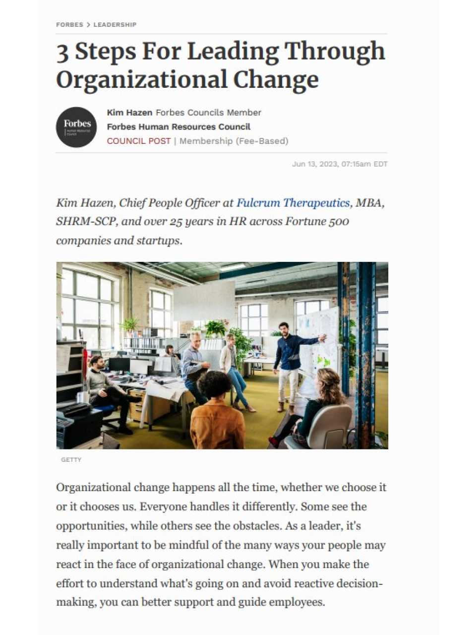 3 Steps For Leading Through Organizational Change