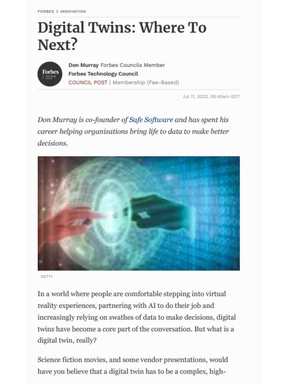 AGGIORNAMENTO PERMANENTEIN PRESENZA
Digital Twins: creare “gemelli digitali” per aumentare performance e innovazione