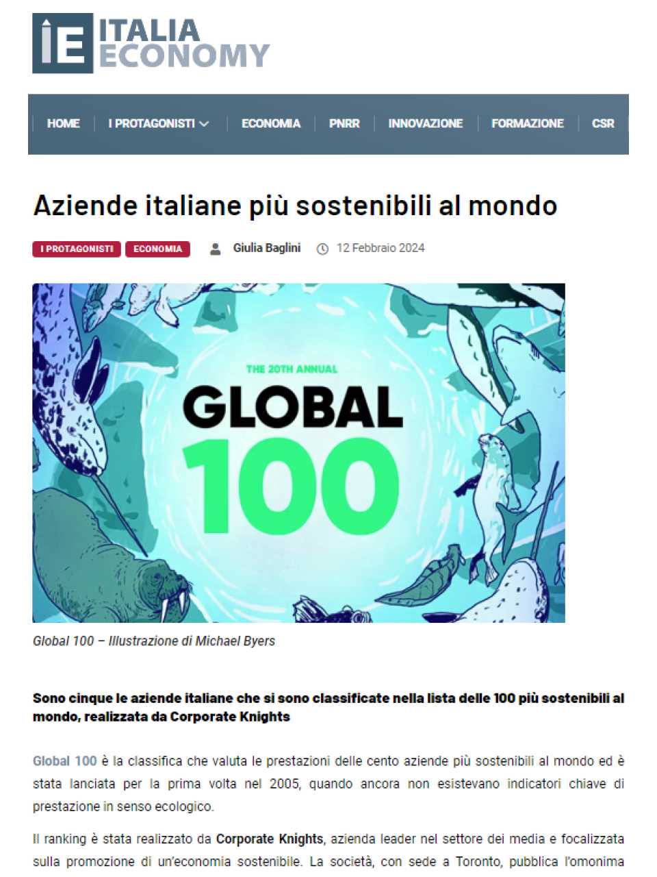 GLOBAL SUMMITIN PRESENZA E VIA WEB
Sustainability Global Summit 2024: Be relevant
(con pranzo di networking)