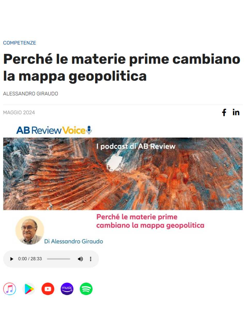 Perché le materie prime cambiano la mappa geopolitica
