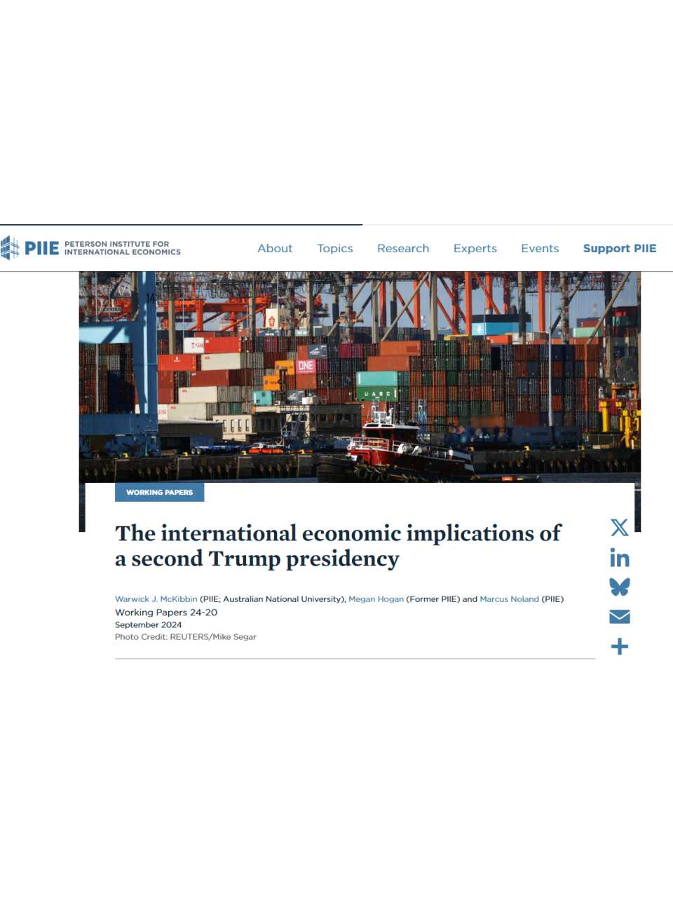 The international economic implications of a second Trump presidency