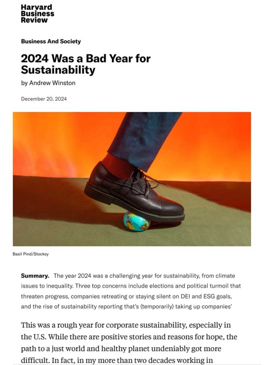 2024 Was a Bad Year for Sustainability