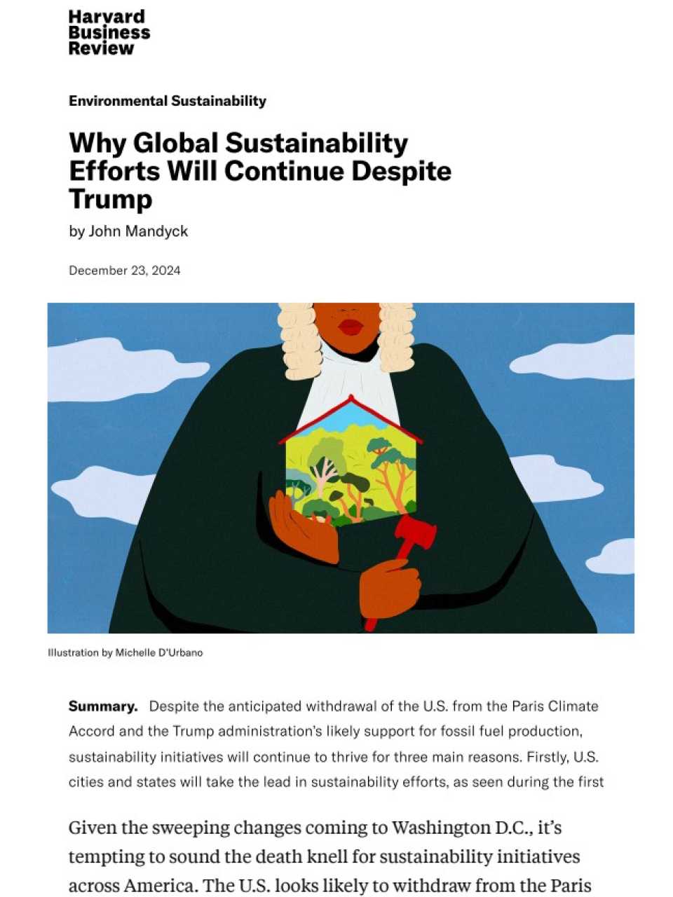Why Global Sustainability Efforts Will Continue Despite Trump
