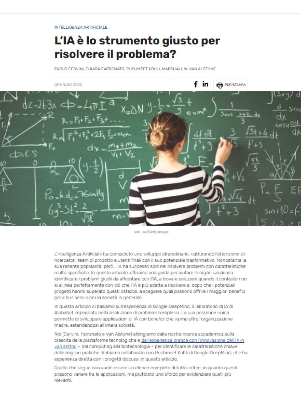 L’IA è lo strumento giusto per risolvere il problema
