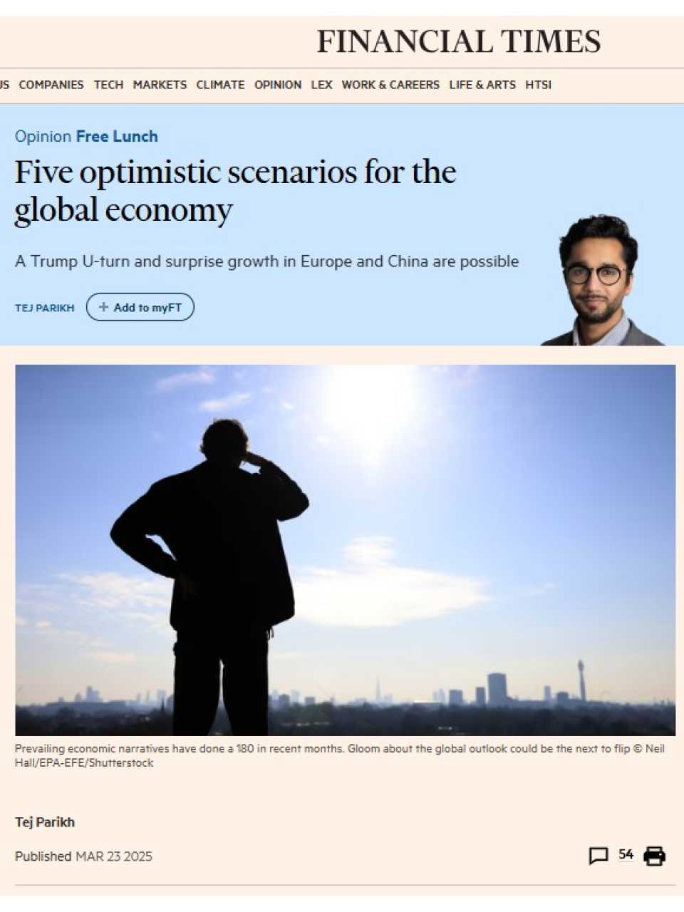 Five optimistic scenarios for the global economy