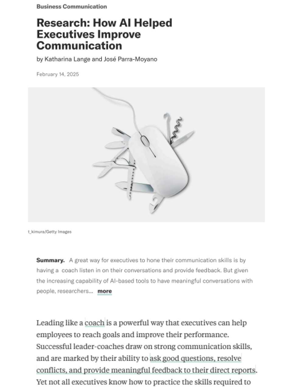 Research: how AI helped executives improve communication