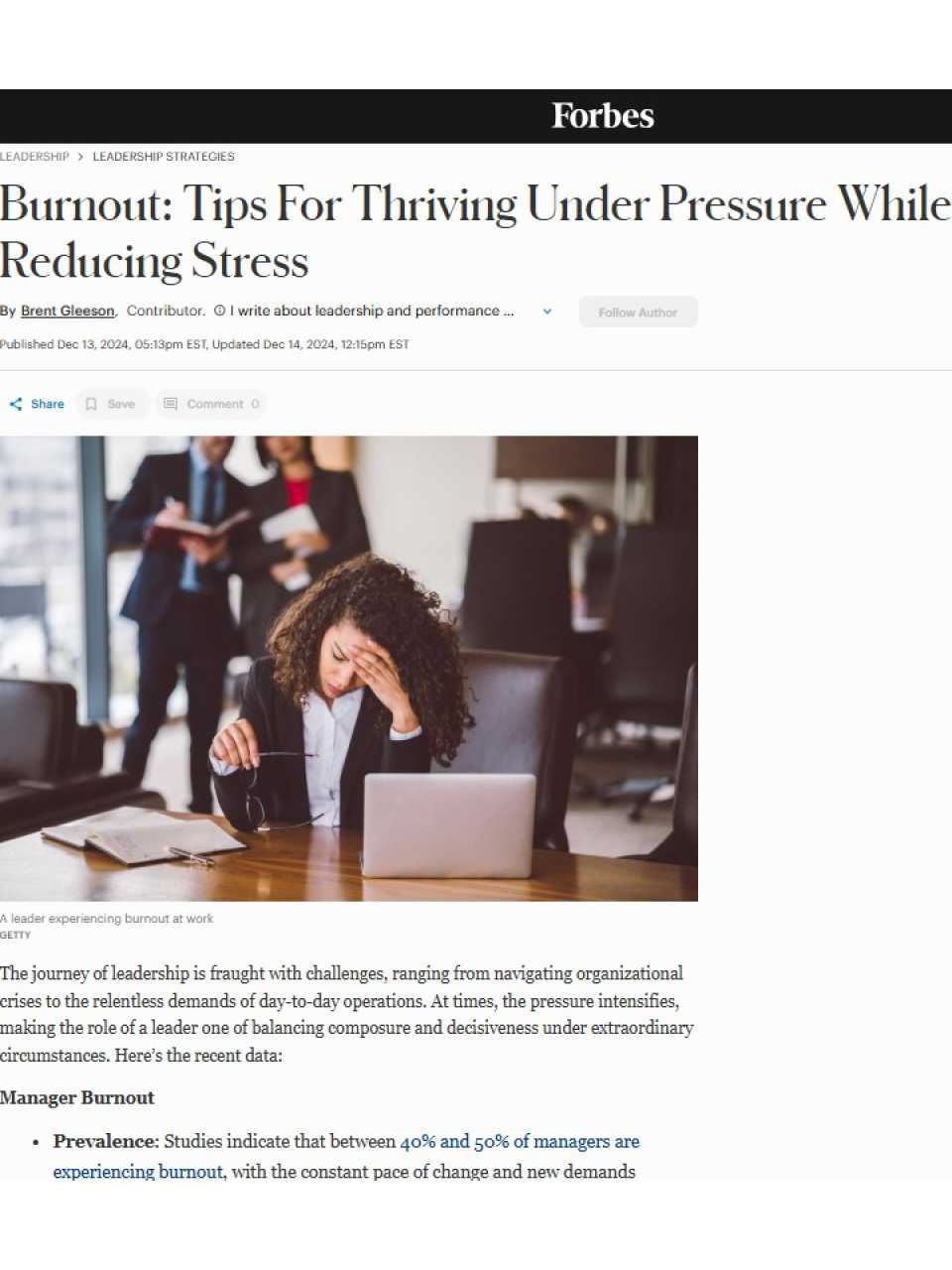 Burnout: tips for thriving under pressure while reducing stress