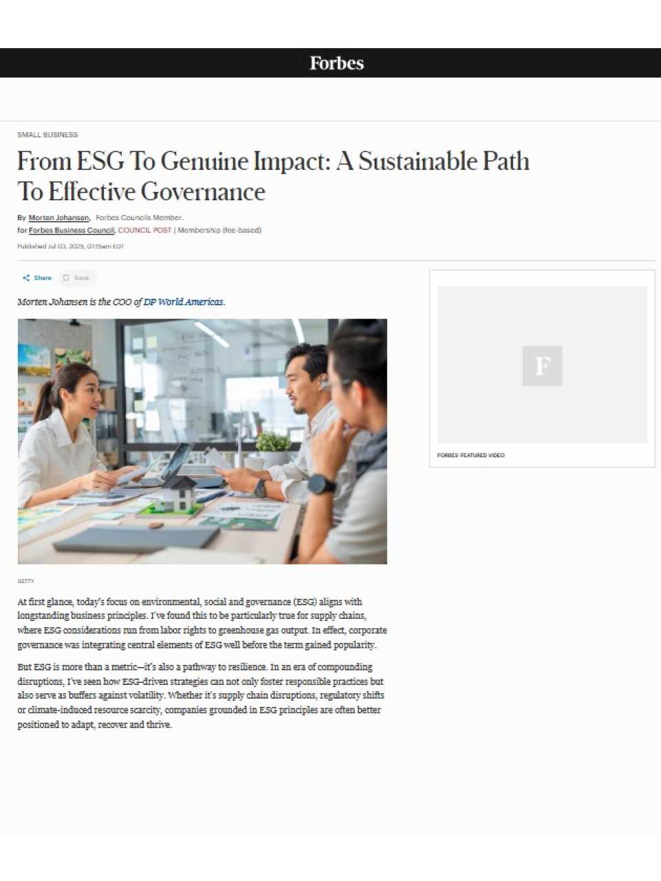 From ESG To genuine Impact: a sustainable path to effective governance