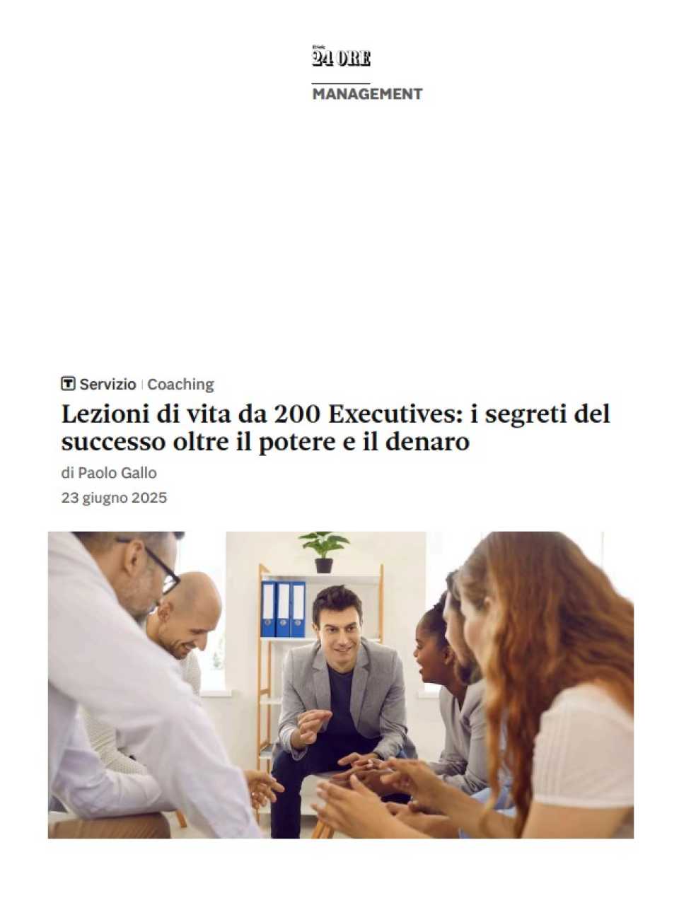 AGGIORNAMENTO PERMANENTEIN PRESENZA
Il leader come coach: strategie e tecniche per far crescere le persone e il team