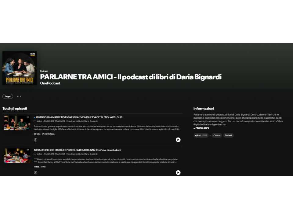 “Parlarne tra amici” – Il podcast di Daria Bignardi