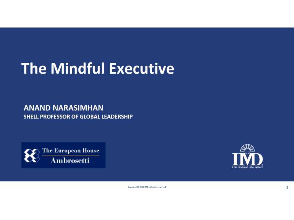 AMBROSETTI LIVEVIA WEB
Mindfulness for Executives: come usarla per migliorare la performance personale e organizzativa