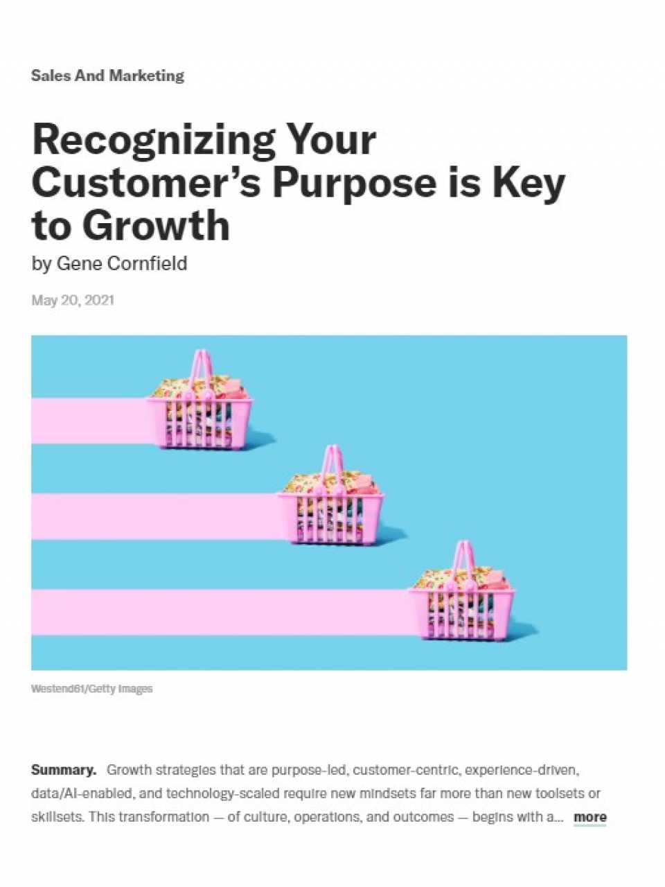 Recognizing Your Customer’s Purpose is Key to Growth