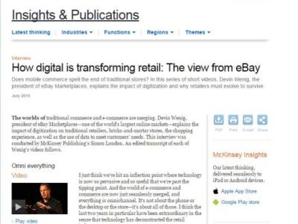 How digital is transforming retail: the view from Ebay