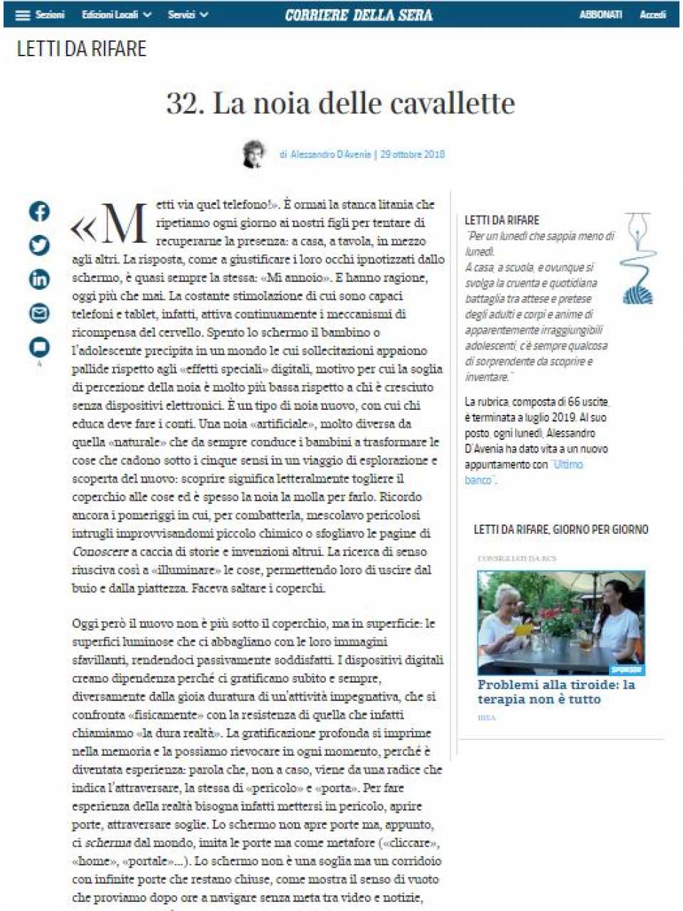 AGGIORNAMENTO PERMANENTEIN PRESENZA
Serata di fine anno.
Incontro con Alessandro D'Avenia: i ragazzi sono alieni.
Perché educare oggi è più difficile ma più entusiasmante di andare su Marte