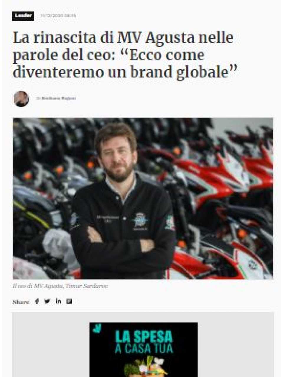 AGGIORNAMENTO PERMANENTEIN PRESENZA
Visita allo stabilimento di MV Agusta – Varese