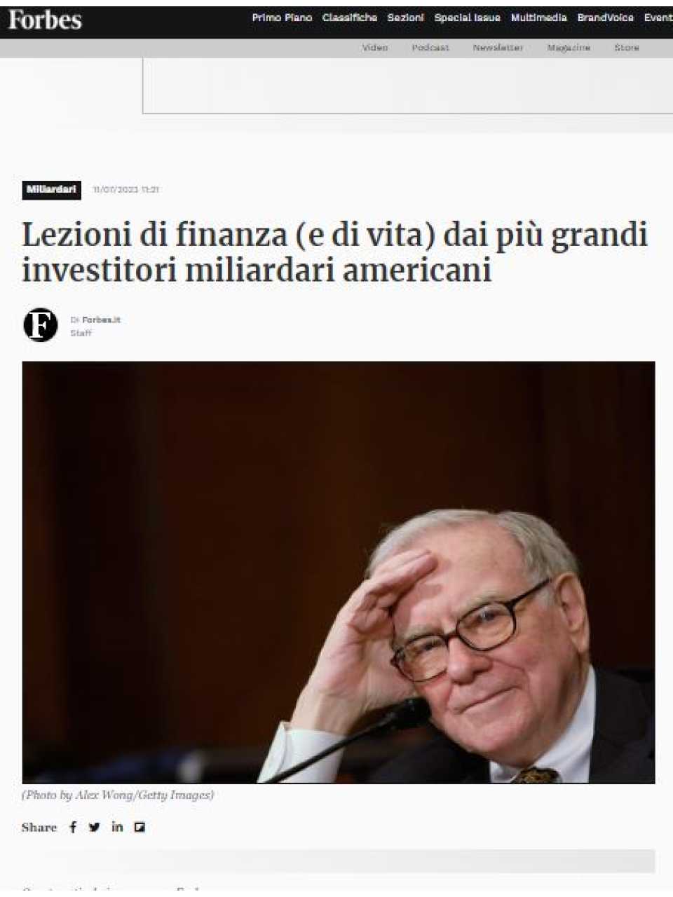 Lezioni di finanza (e di vita) dai più grandi investitori miliardari americani
