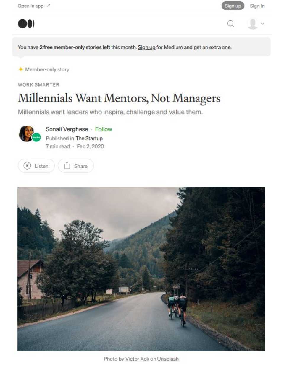 Millennials want mentors, not managers. Millennials want leaders who inspire, challenge and value them