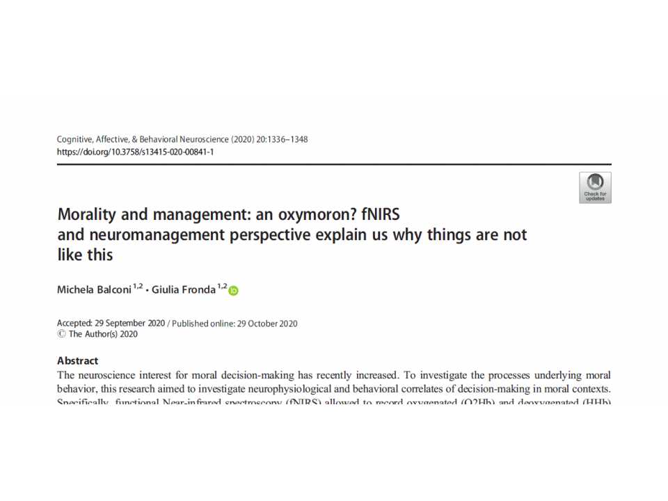 Morality and Management