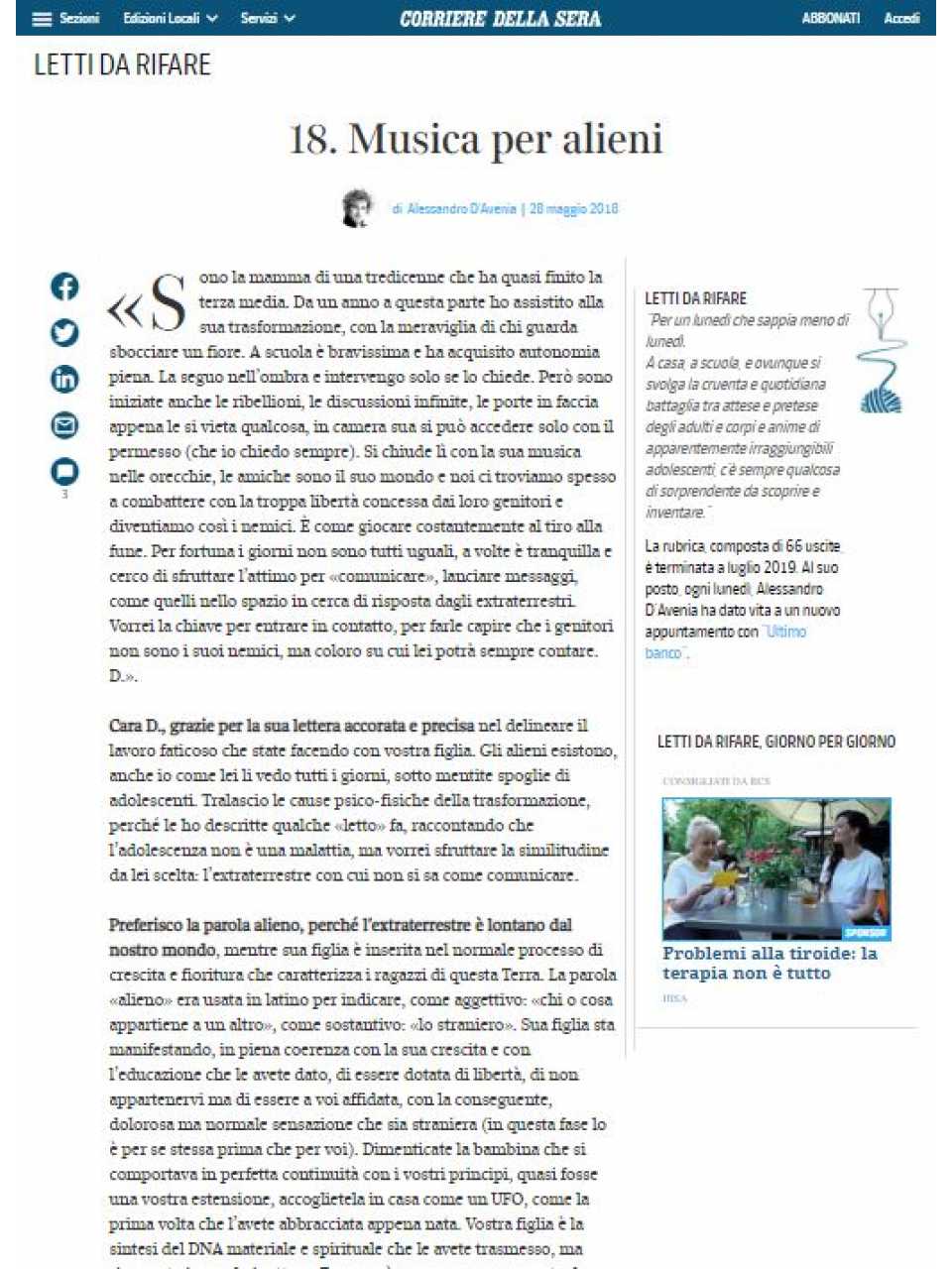 AGGIORNAMENTO PERMANENTEIN PRESENZA
Serata di fine anno.
Incontro con Alessandro D'Avenia: i ragazzi sono alieni.
Perché educare oggi è più difficile ma più entusiasmante di andare su Marte