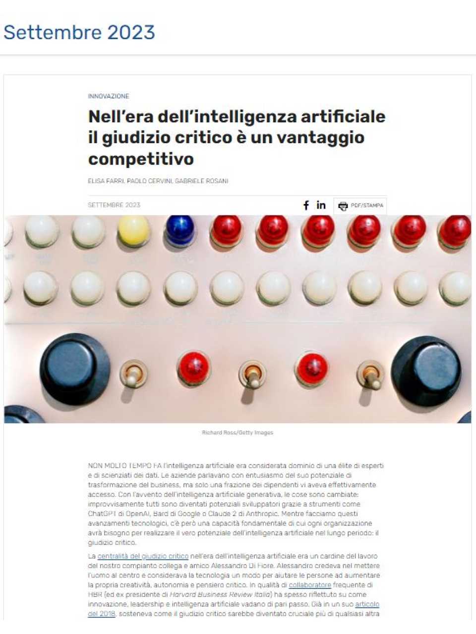 TEHA LIVEVIA WEB
Il ruolo dell’intuito umano nell’era dell’Intelligenza Artificiale