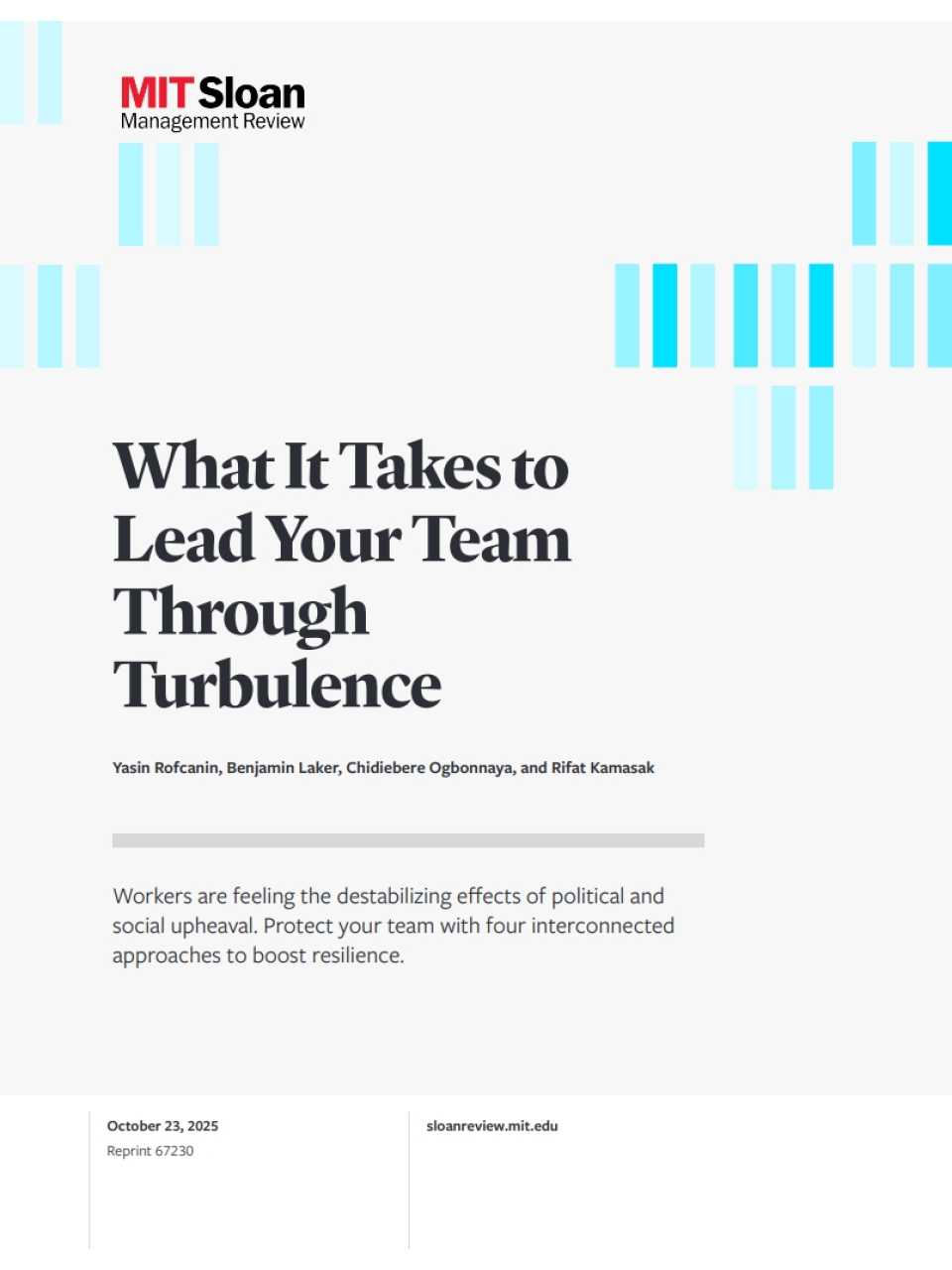 What it takes to lead your team through turbulence
