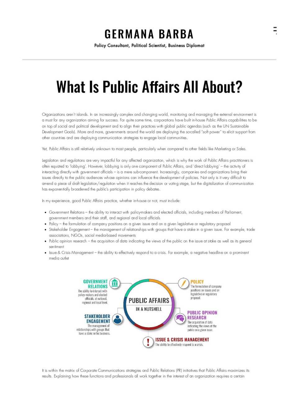What is public affairs all about?