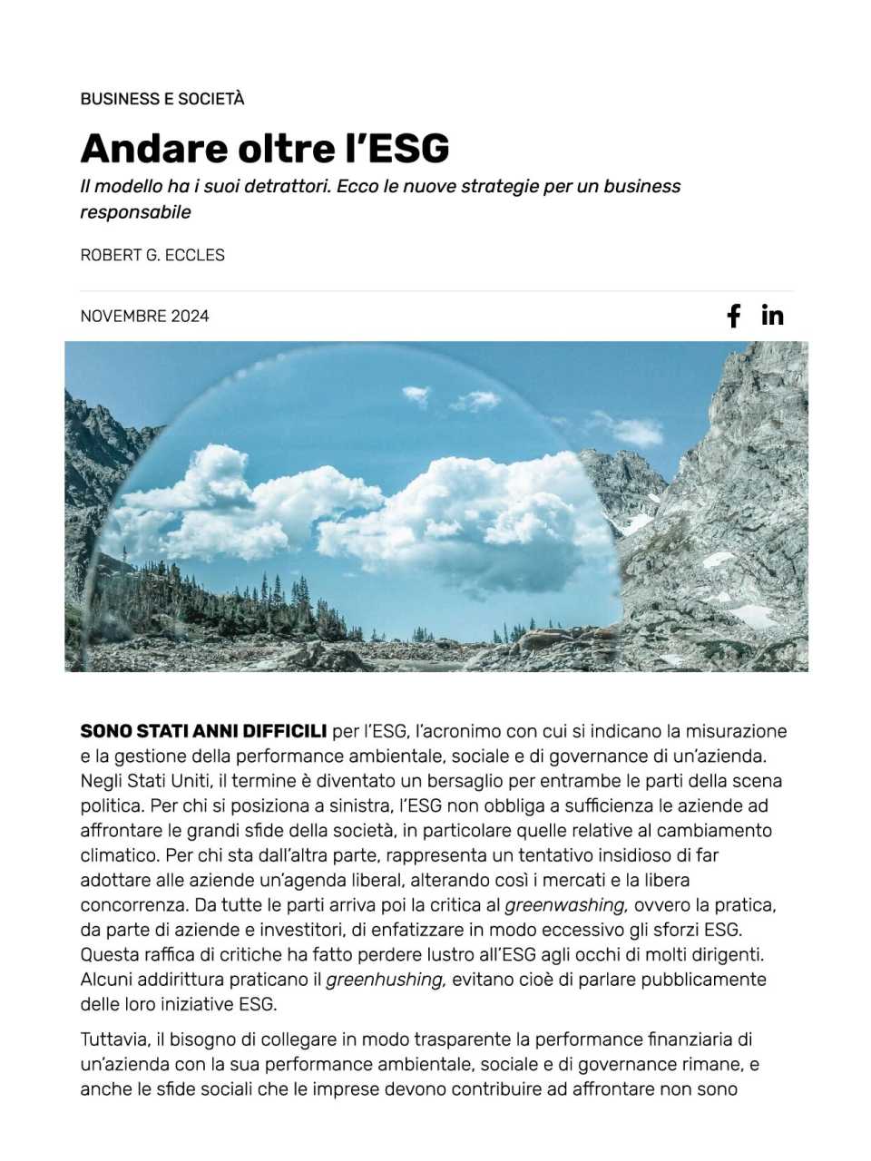 Andare oltre l’ESG. Il modello ha i suoi detrattori. Ecco le nuove strategie per un business responsabile