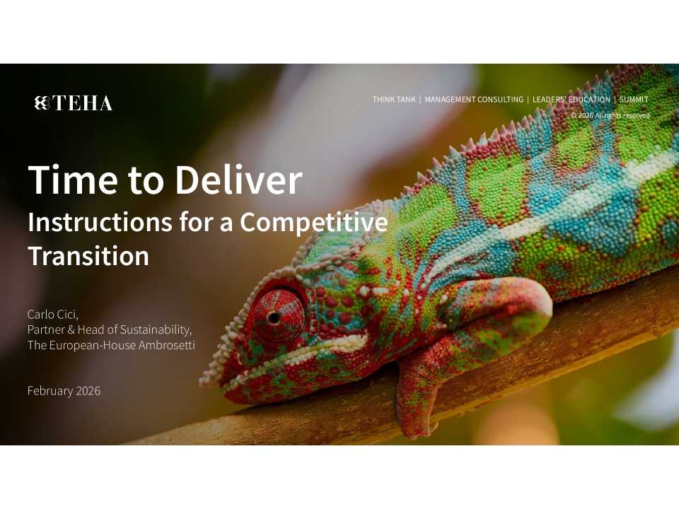 GLOBAL SUMMITIN PRESENZA E VIA WEB
Sustainability Global Summit 2026
The key priorities for 2026 and beyond (con pranzo di networking)