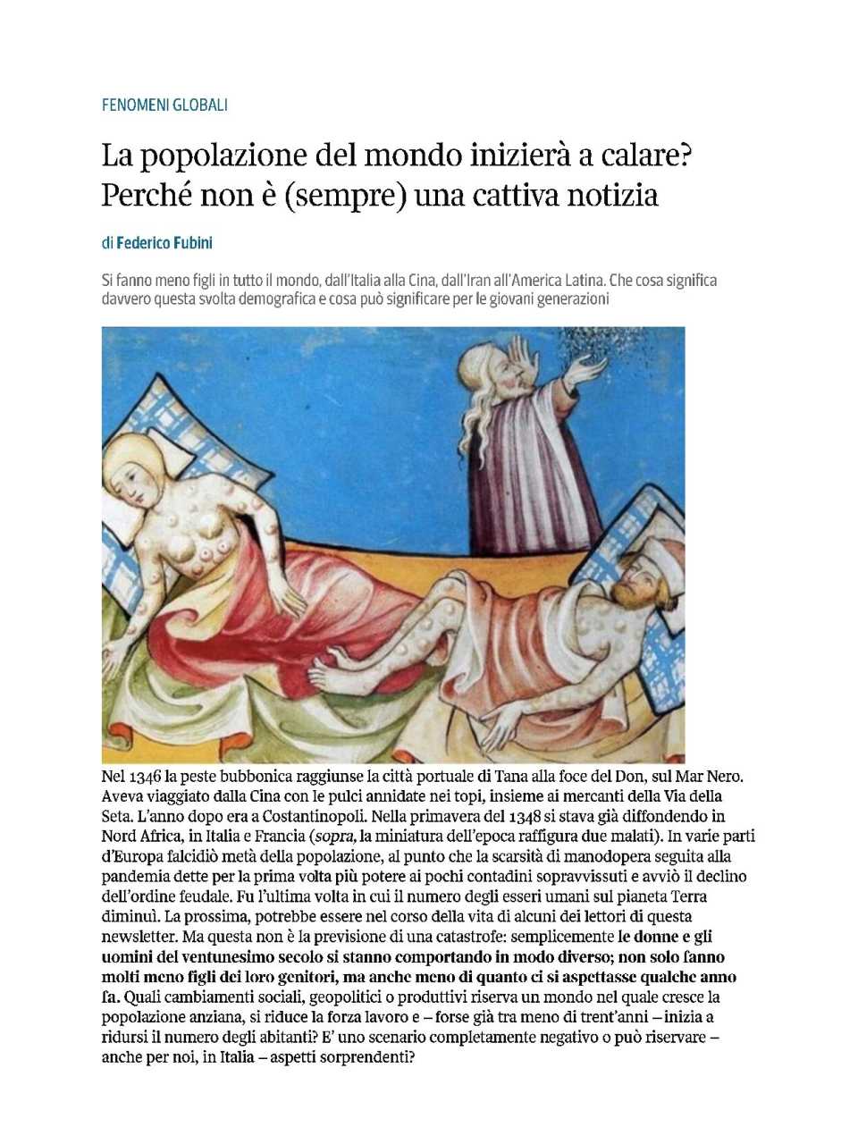 La popolazione del mondo inizierà a calare? Perché non è (sempre) una cattiva notizia